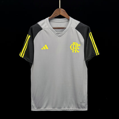 Camisa Flamengo Treino Cinza Adidas 24/25 - Versão Torcedor