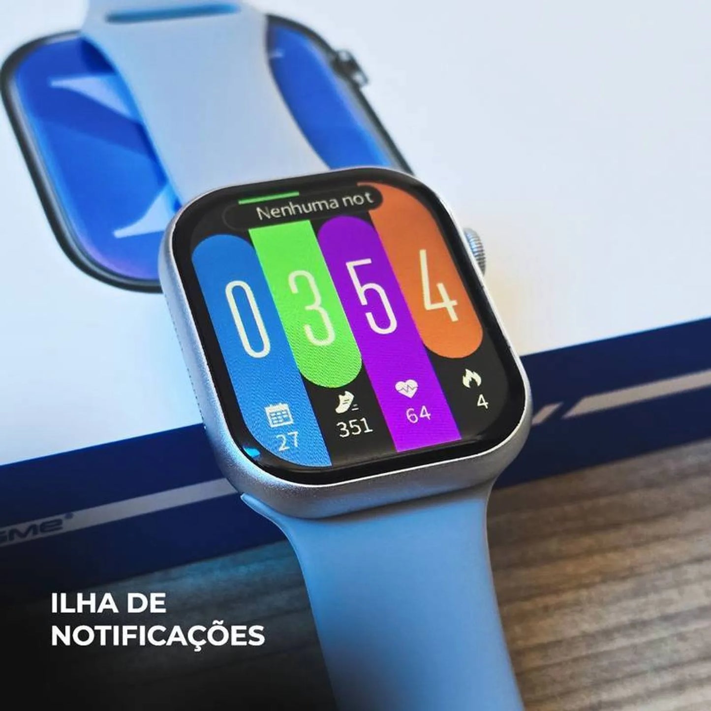 Relógio Digital Smartwatch Unissex WS-X10 Wisme - Séries 10 - c/ 3 Pulseiras