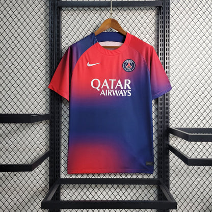 Camisa PSG Treino Vermelha e Azul 23/24