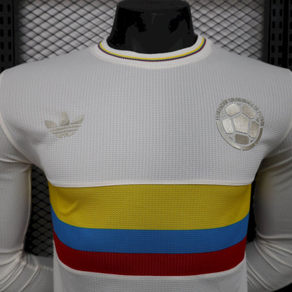 Camisa Colômbia Aniversário De 100 Anos 24/25 - Versão Jogador Manga Comprida