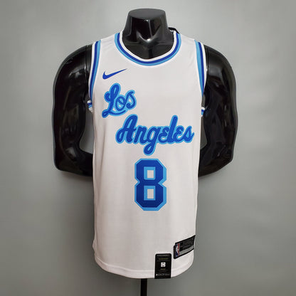 Camisa NBA Lakers #8 #24 Before/After Bryant Retro Night White - 23/24