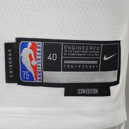 Camisa NBA Memphis Grizzlies #12 Morant - 75° Aniversário White
