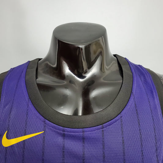 Camisa NBA Lakers #23 James Purple Stripe - 23/24