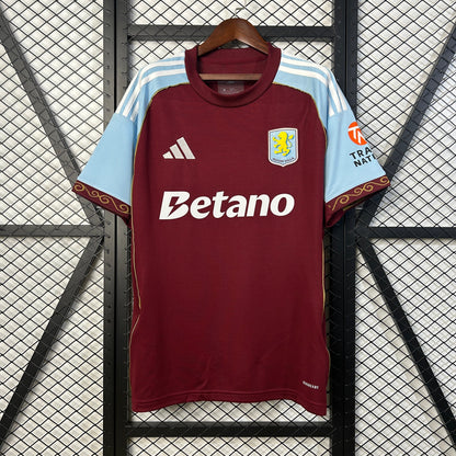 Camisa Aston Villa Home 25/26 Castore Torcedor Masculina - Lançamento