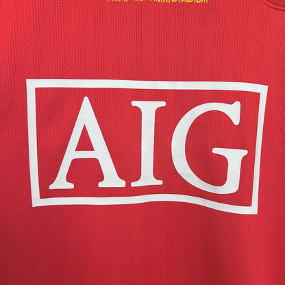 Camisa Manchester United Titular 07/08 - Versão Retro Manga Comprida