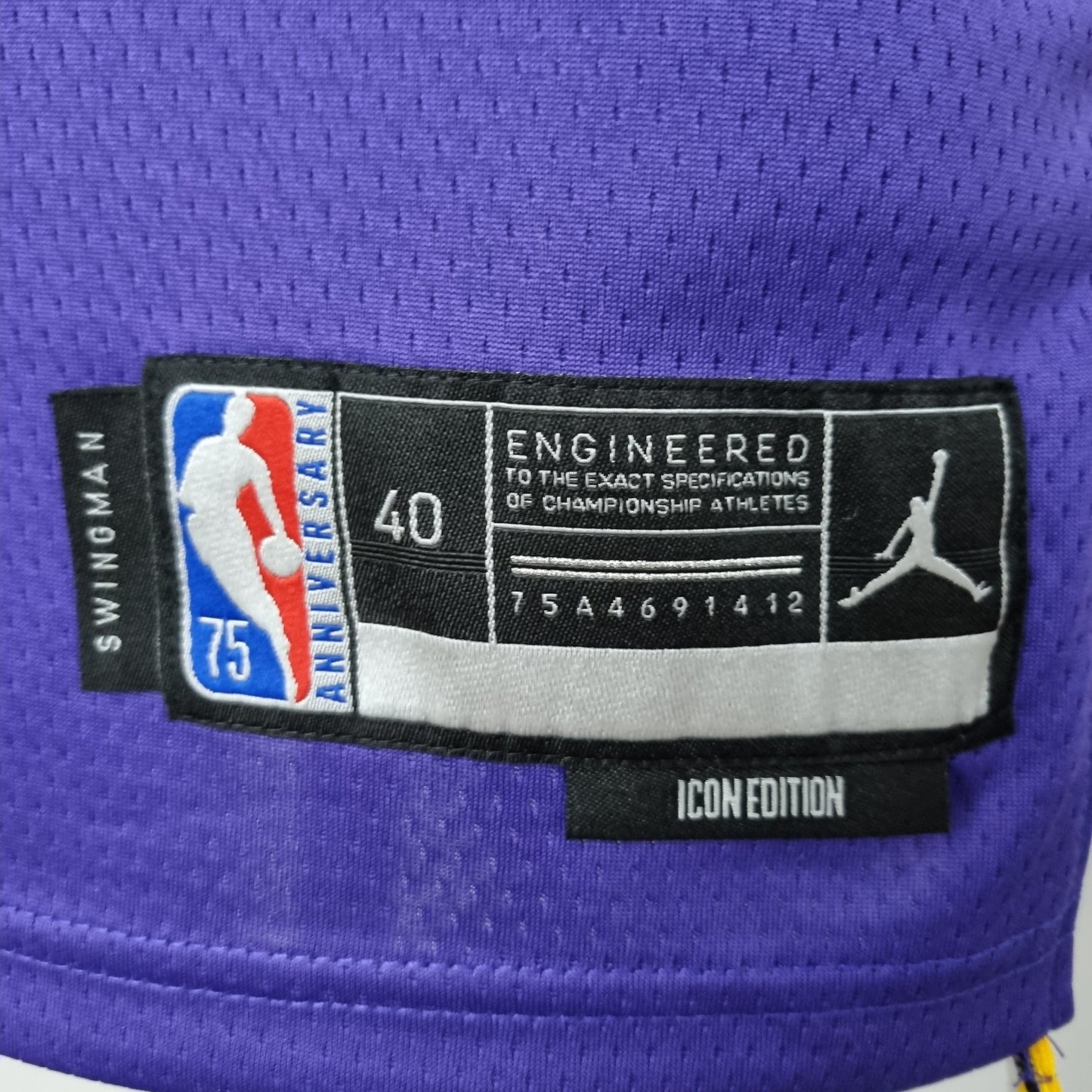 Camisa NBA Lakers #0 Westbrook Purple 75° Aniversário- 23/24