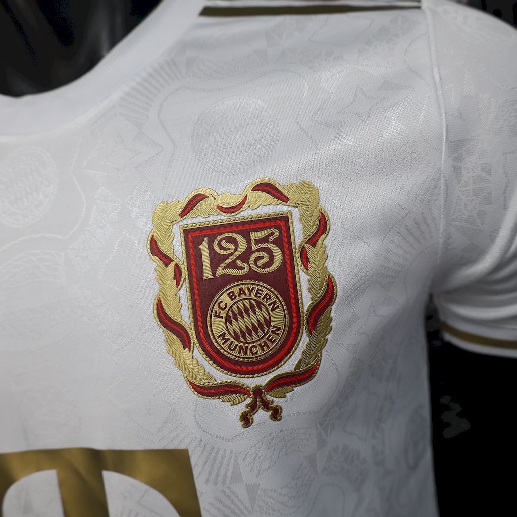 Camisa Bayern De Munique 125 Anos-Branca 24/25 - Versão Jogador