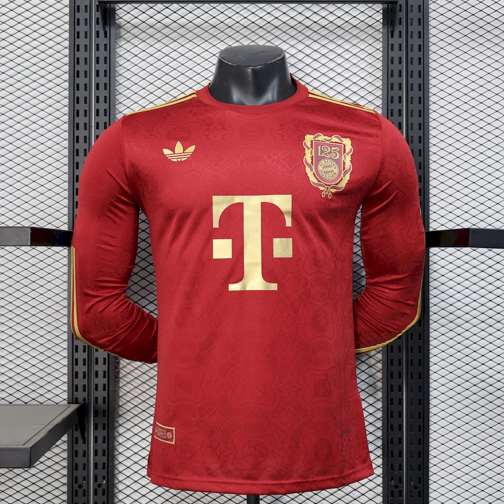 Camisa Bayern De Munique Aniversario De 125Anos 25/26 - Versão Jogador Manga Comprida