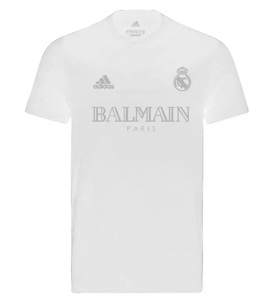 Camisa Real Madrid X Balmain Branca 23/24 - Adidas Torcedor Masculina